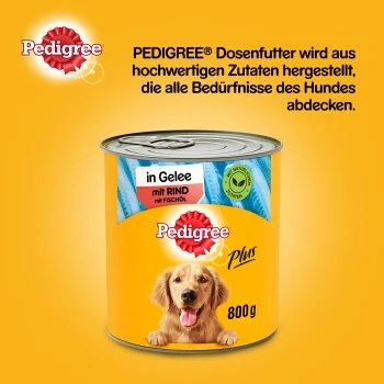 Pedigree Adult Plus 12x800g Rind Mit Fischöl, In Gelee 4 Pedigree Adult Plus 12x800g Rind Mit Fischöl, In Gelee – Bild 2