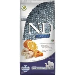N&D Farmina FARMINA N&D Dog OCEAN Adult Medium/Maxi Kabeljau, Kürbis & Orange 2,5 Kg