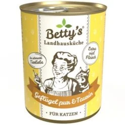 Betty's Landhausküche Geflügel Pur & Taurin 6 X 400g Für Katze