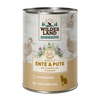 WILDES LAND Adult 6x400g Ente & Pute 3 WILDES LAND Adult 6x400g Ente & Pute