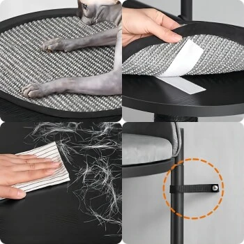 FEANDREA Kratzbaum Modern Metallrohre Sisalstamm 7 FEANDREA Kratzbaum Modern Metallrohre Sisalstamm – Bild 5