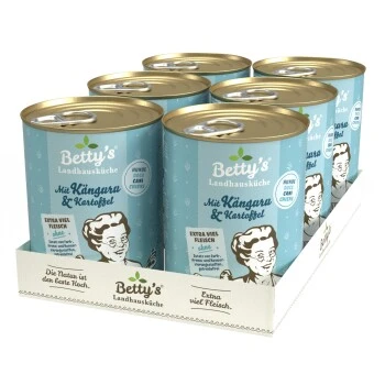 Betty's Landhausküche Mit Känguru & Kartoffel 6 X 400g Für Hund 4 Betty's Landhausküche Mit Känguru & Kartoffel 6 X 400g Für Hund – Bild 2