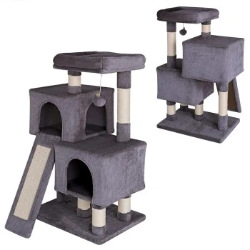 Lionto Kratzbaum 90 Cm Dunkelgrau 8 Lionto Kratzbaum 90 Cm Dunkelgrau â Bild 6