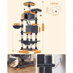 FEANDREA Katzenbaum XXL 206cm Hellgrau Dunkelgrau -Heimtierbedarf Rabatte c6e85993590d27cf8d53e5f02a0932da9cdfbb49 1483563 de DE a155c692ee29d03f2d26a84e7d9d293536e8cc28qxOWEE